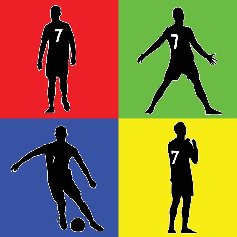 football player in silhouette vector