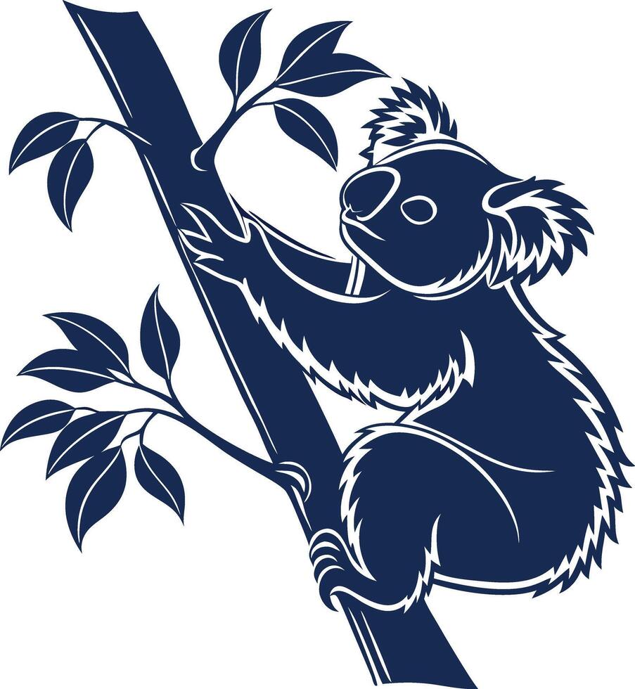 Koala silhouette Illustration vector