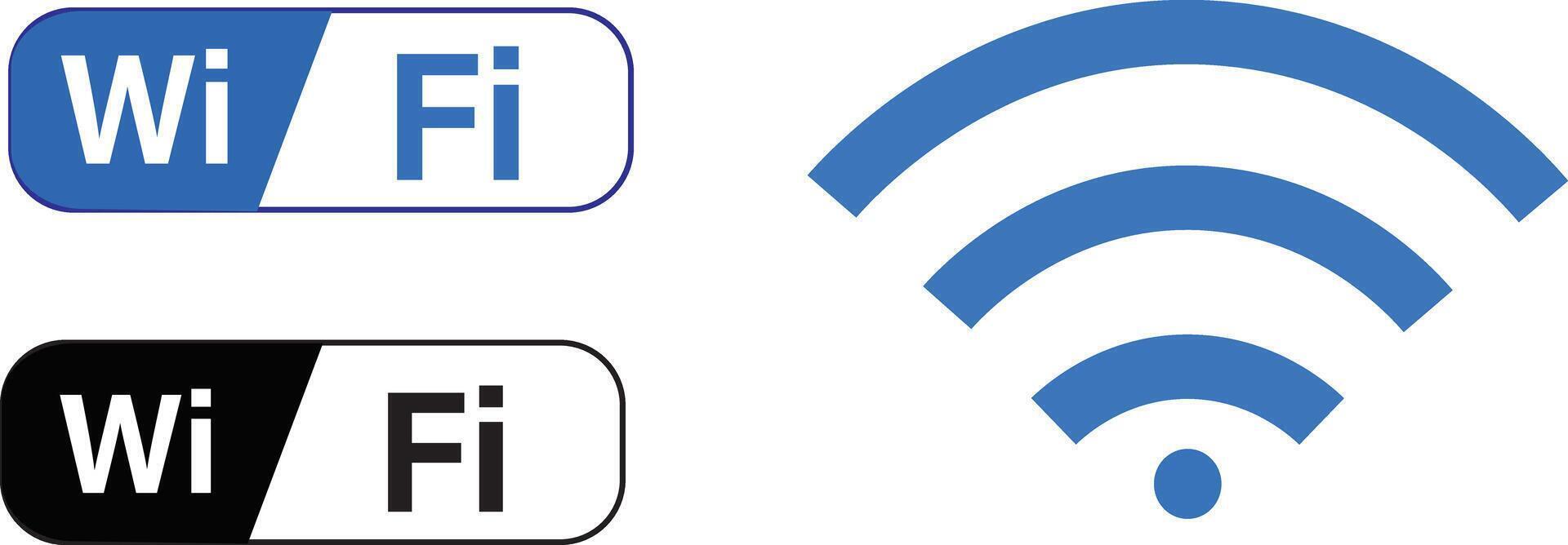 Wi-fi signal symbol . Wireless and wifi icon. Free Black WIFI Wi Fi Label Banner Logo Icon Sign Sigil Symbol, vector