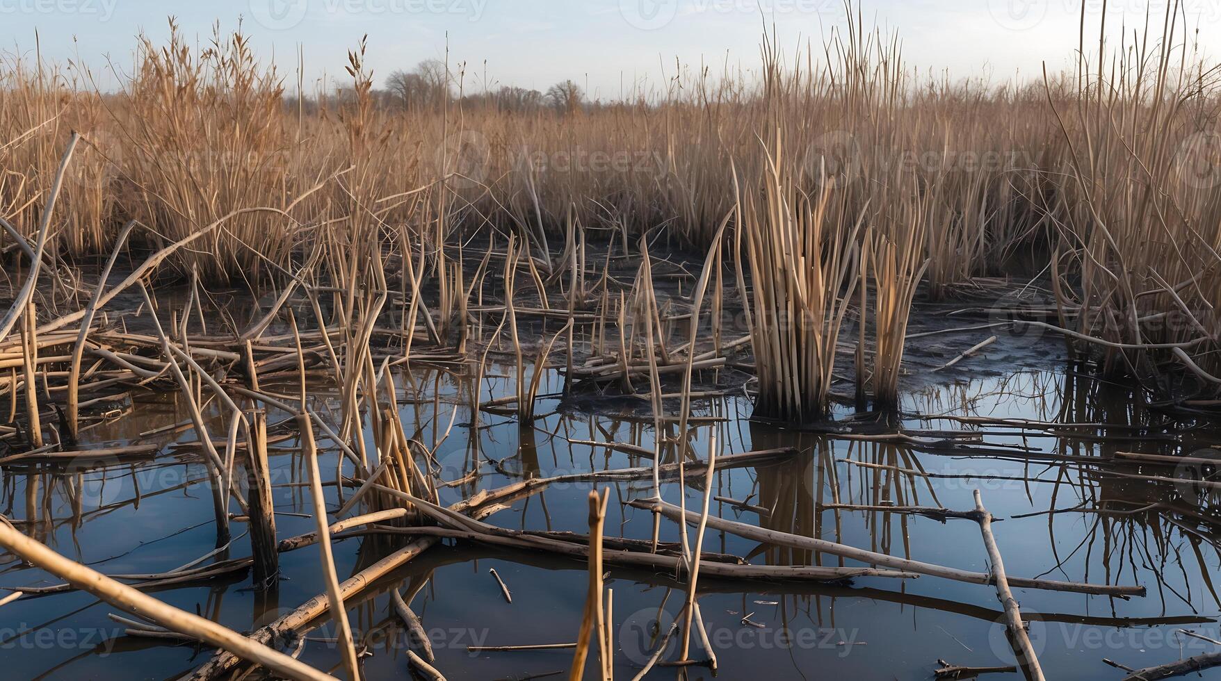 Dried wetlands reveal fragile ecosystem impacted by climate change photo