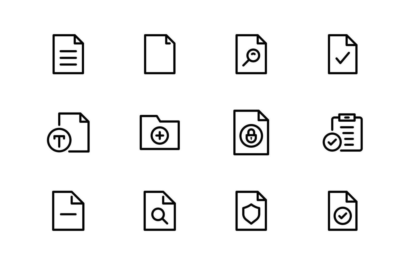File and Document Icons bundle for Digital Management. High-Quality Illustrations for Workflows and Productivity Tools vector