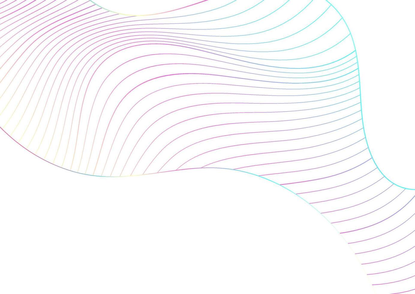 Holographic wavy lines abstract tech background vector