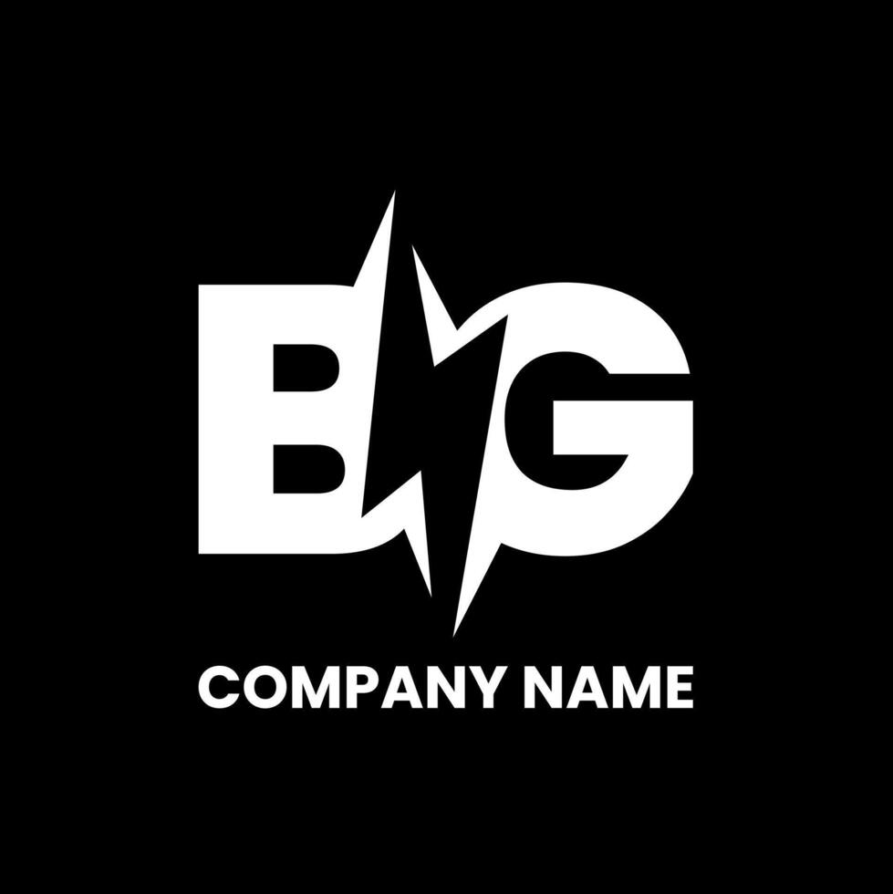 BG electric company logo design vector