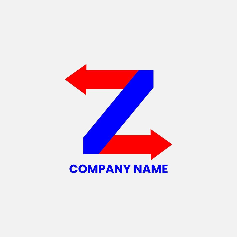 Z lettert abstract arrows logo vector