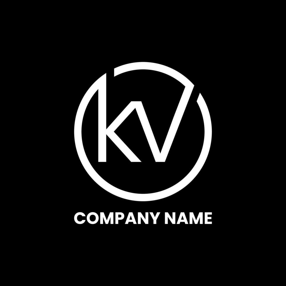 KV circle company logo design vector