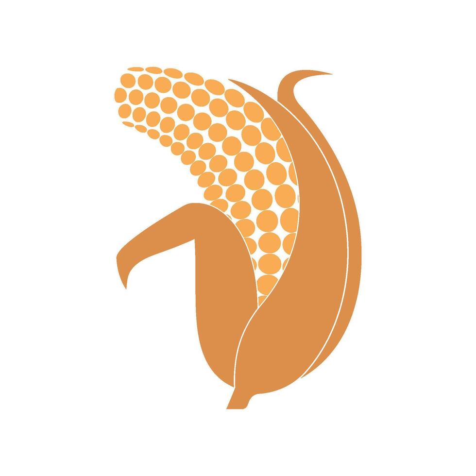Corn logo illustration flat icon design vector