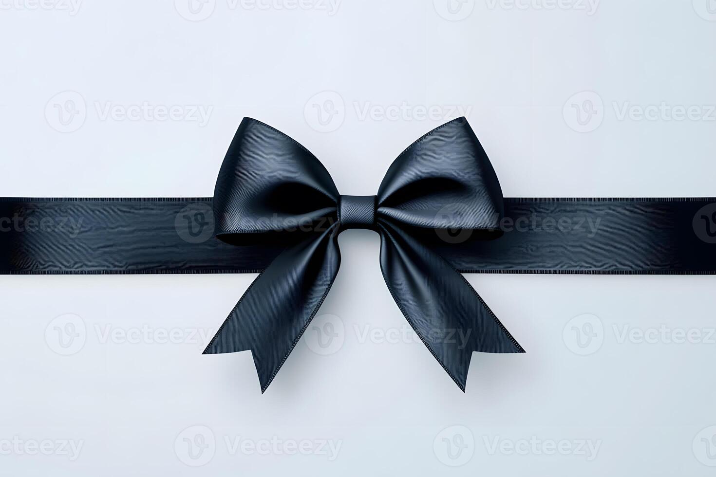 Elegant Blue Ribbon Bow Isolated on White Background Perfect for Gift Wrapping and Decoration photo