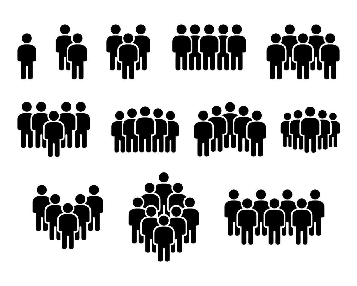 people community group silhouette symbol icon business team management and social vector