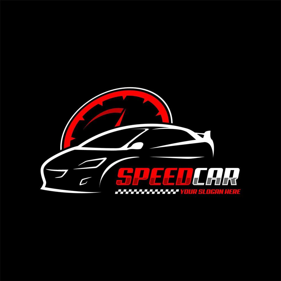 speed car abstract logo design illustration vector