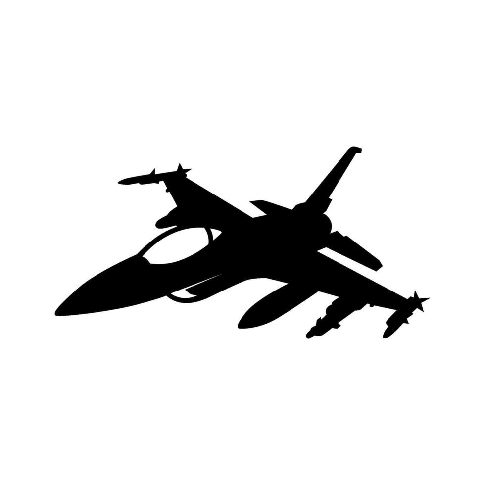 fighter jet silhouette image illustration vector