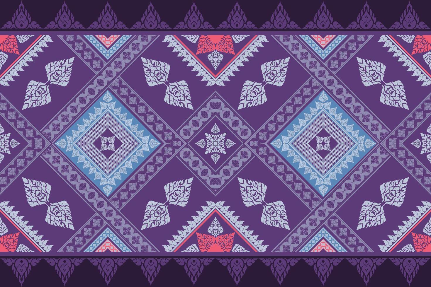 seamless knitted pattern with embroidery vector