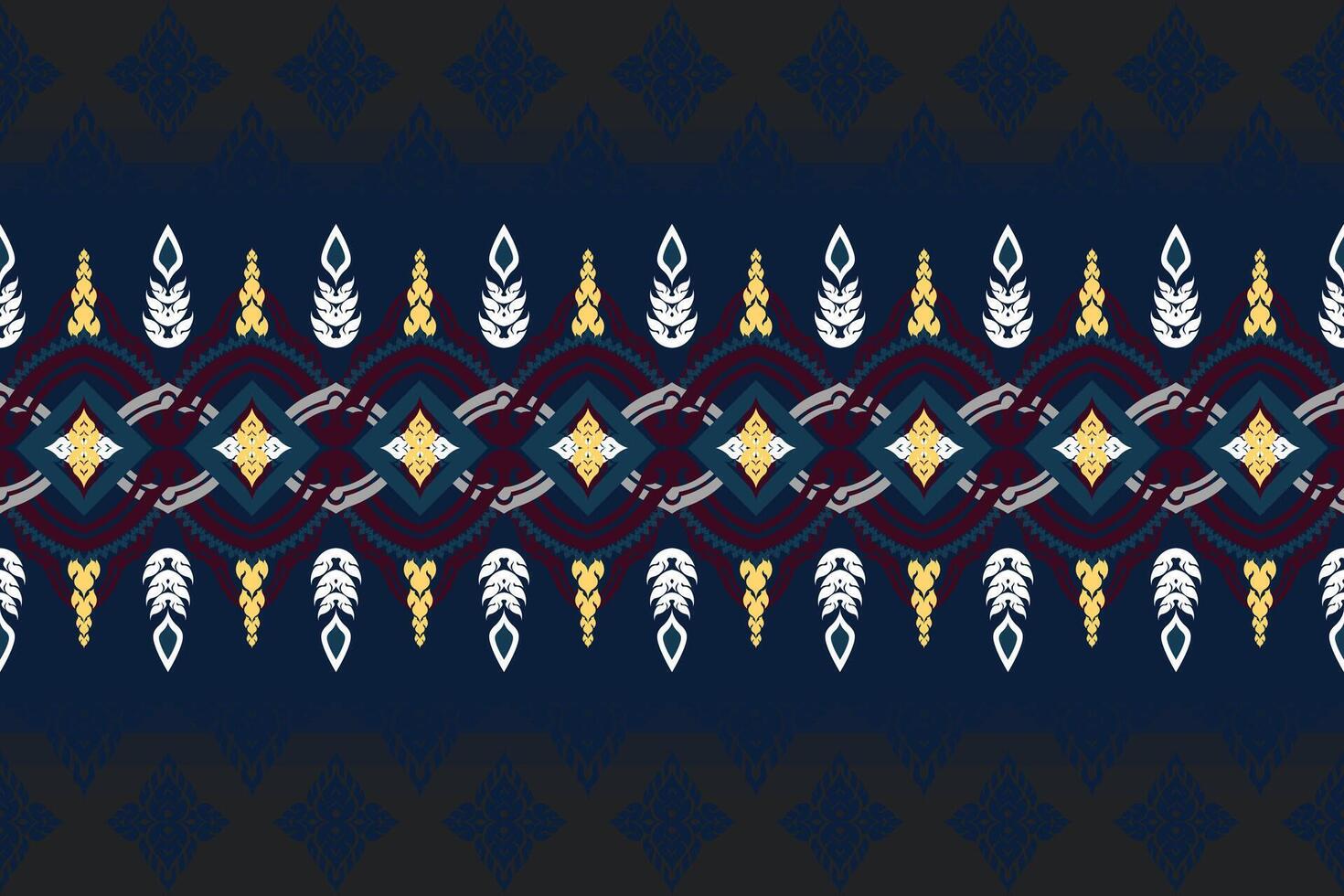 Traditional Asian style Thai woven carpets and embroidery patterns vector