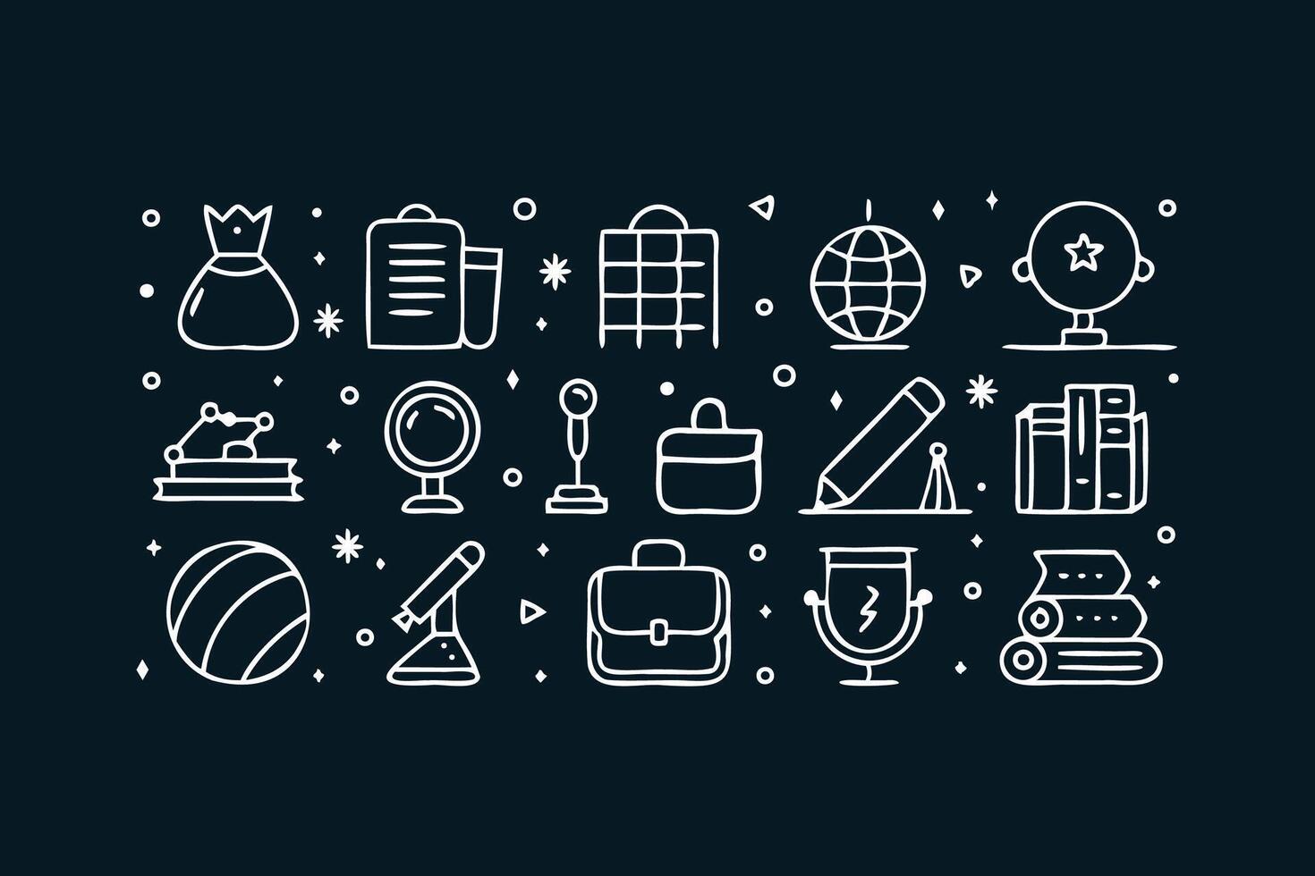 Education and Learning Icons for Educational Resources vector