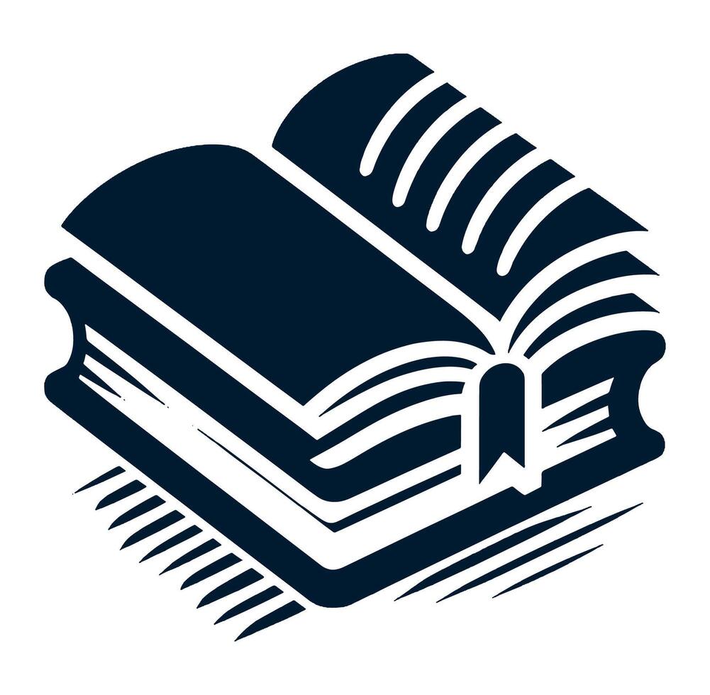 Open book icon on a white background vector