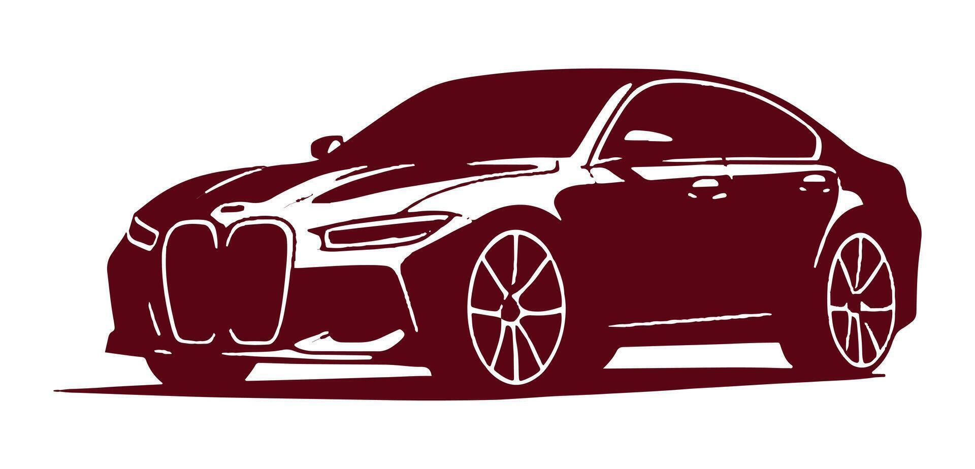 A car silhouette on a white background vector