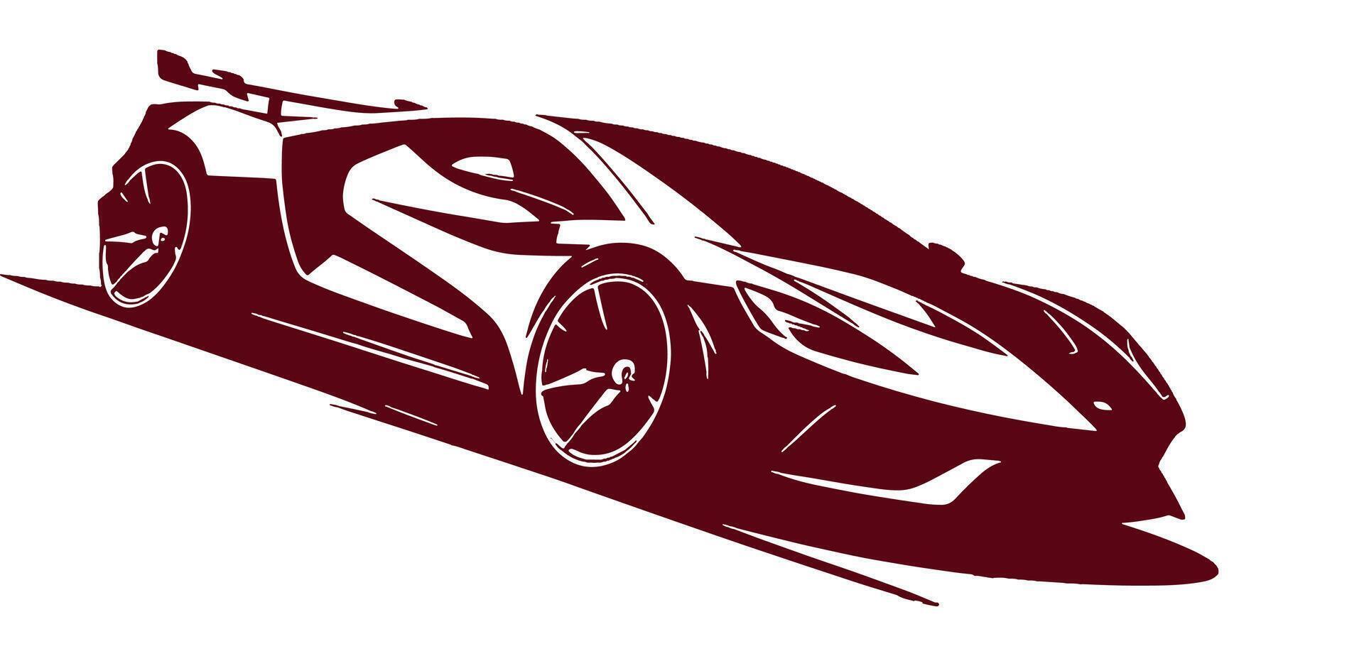 Racing car illustration with a white background vector