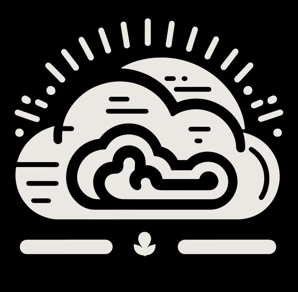 Cloud icon illustration with a background. vector