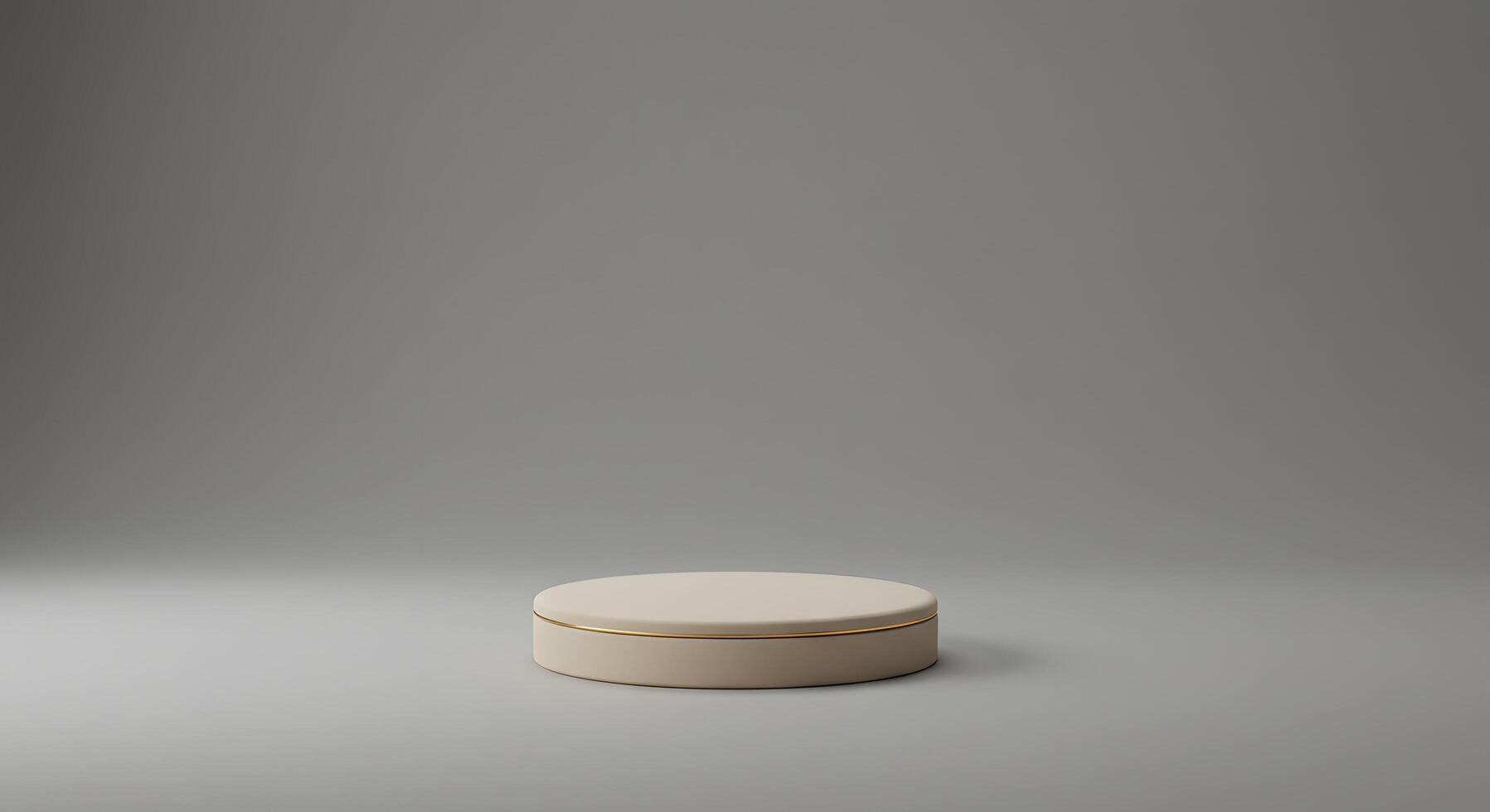 podium on a grey background for product display photo