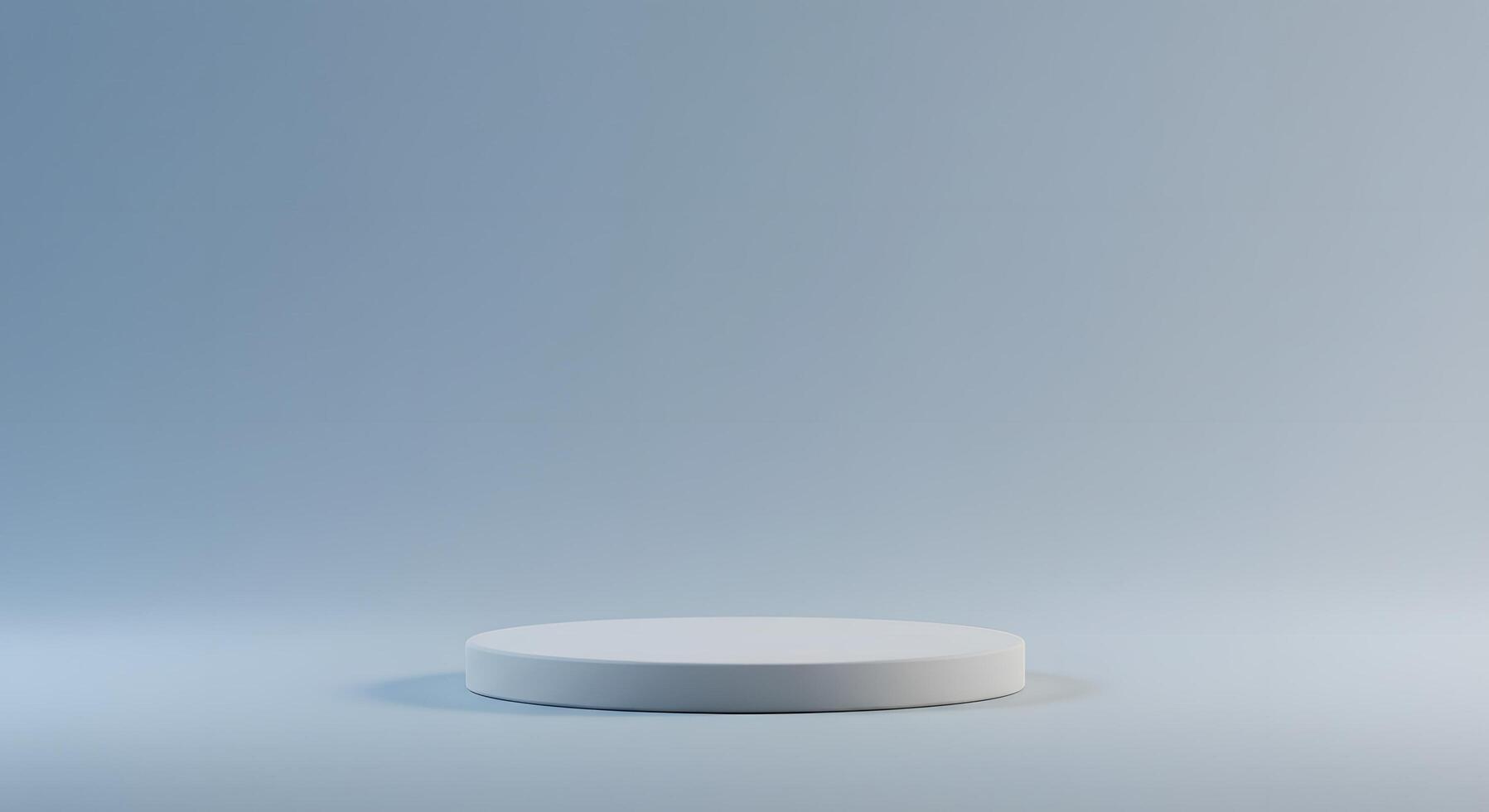 3d render podium on a blue background for product display photo