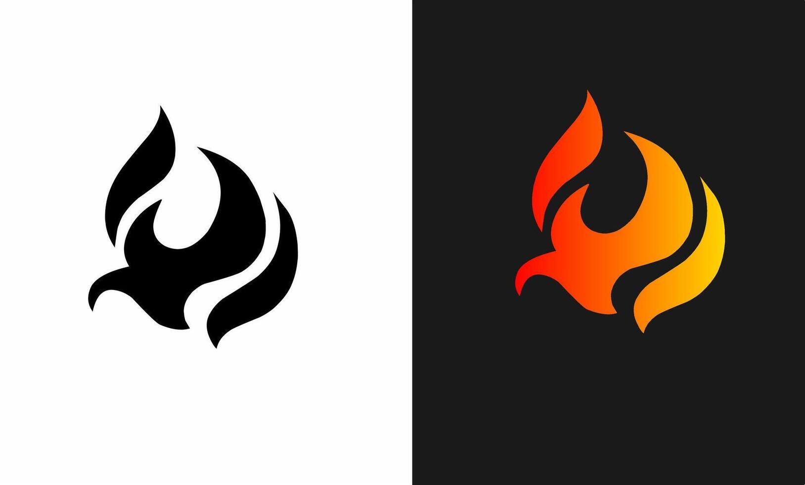 illustration design fire suitable for logo template elements vector