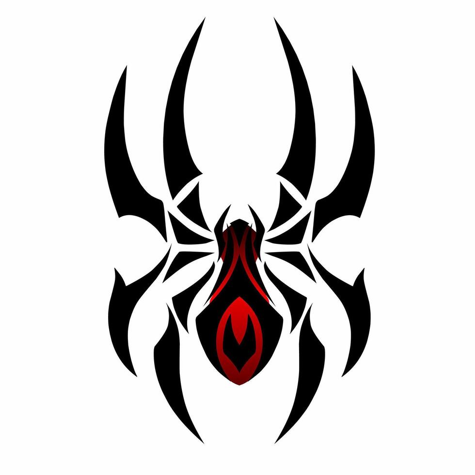 illustration design tribal art abstract spider vector