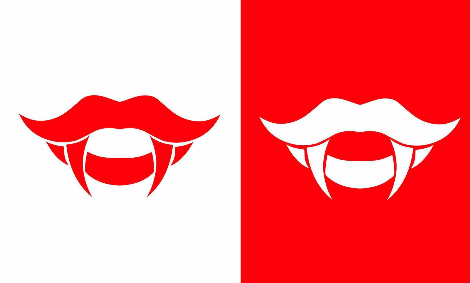 illustration design of mouth with fangs suitable for logo elements vector