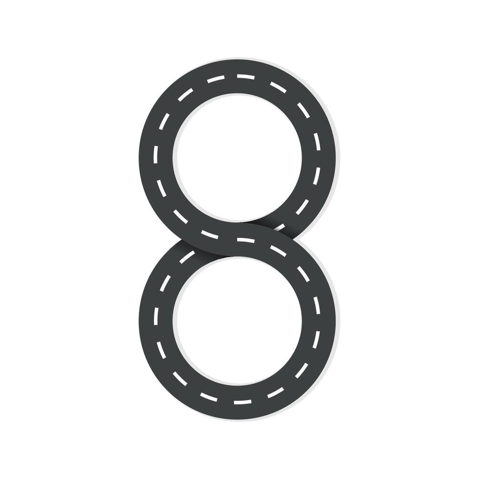 Infinity road in flat style vector