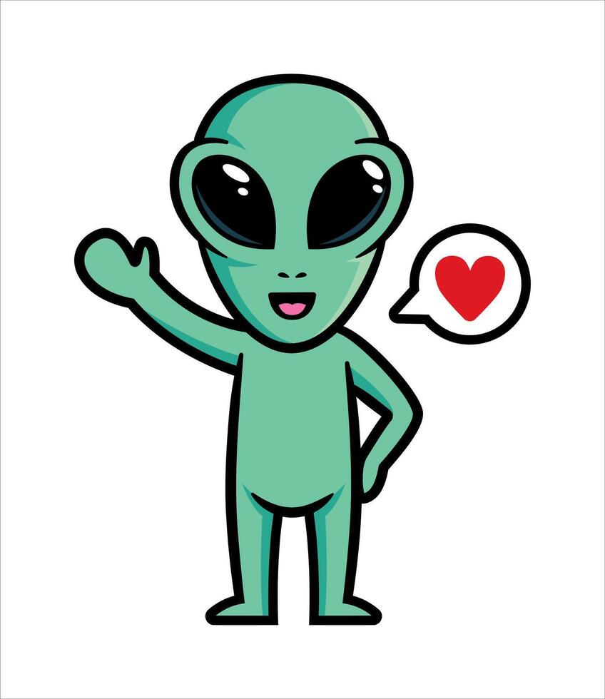 Alien mascot character vector