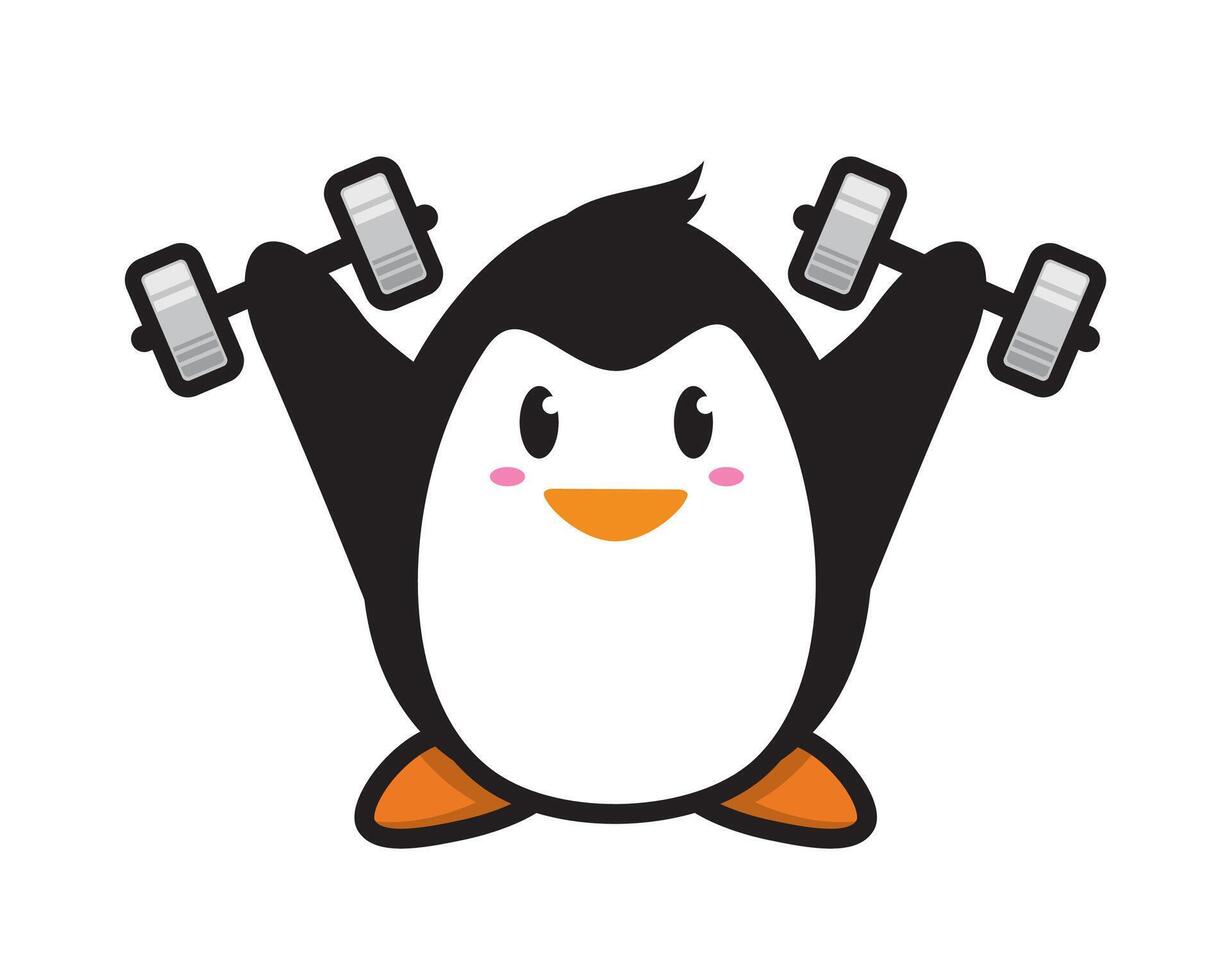 Penguin mascot character design vector