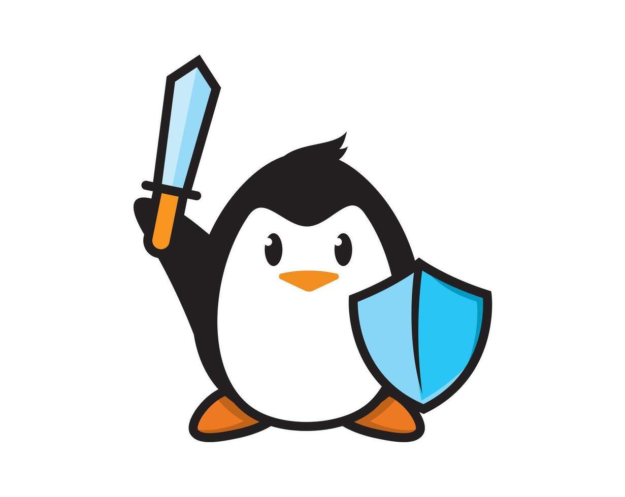 Penguin character design vector