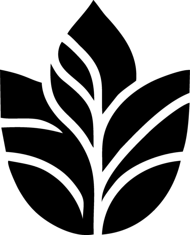 Abstract stylized leaf graphic design vector