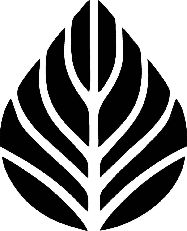 Abstract stylized leaf graphic design. vector