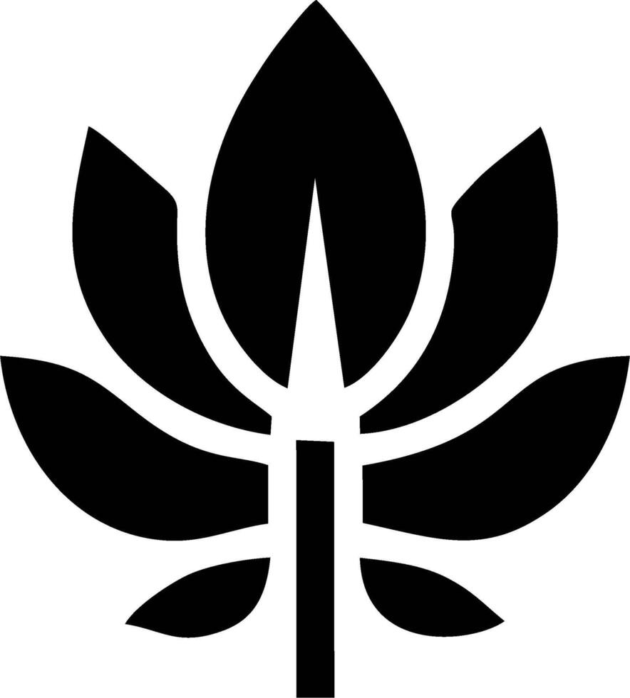 Abstract black and white lotus flower graphic design vector