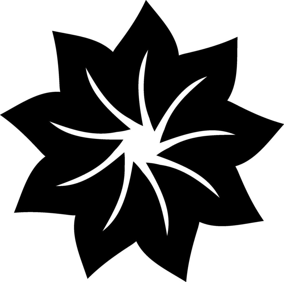 Abstract Black and White Floral Design vector