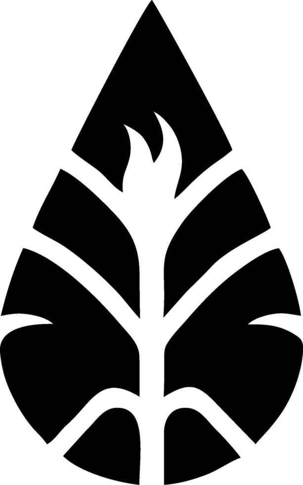 Abstract stylized leaf logo design vector