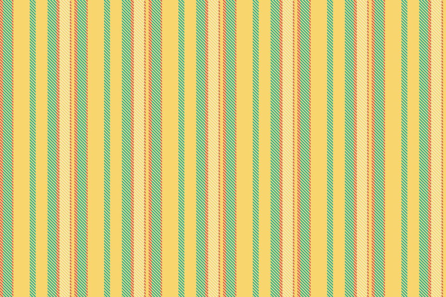 Vibrant vertical stripes in yellow, green, and peach create a cheerful, retroinspired textile pattern. Perfect for backgrounds, website design, or apparel prints. vector