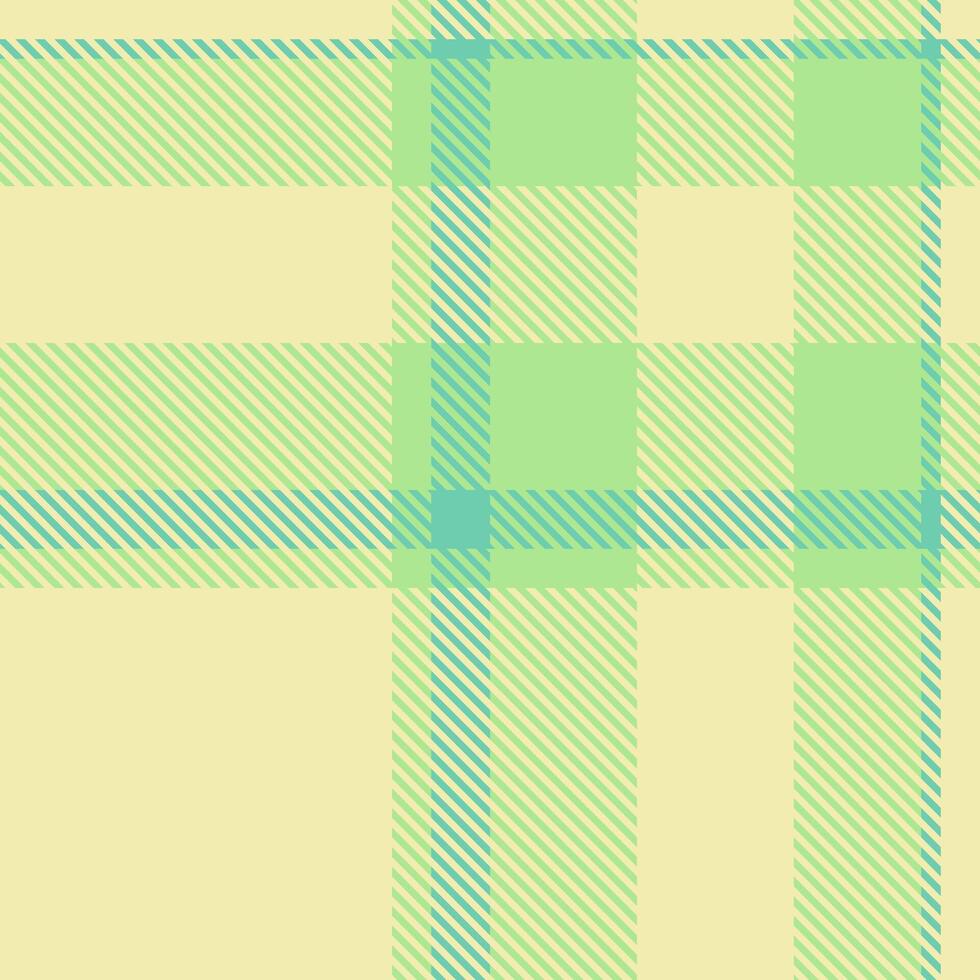 Overlayed textile background texture, symmetry tartan fabric seamless. Indoor plaid check pattern in light and green colors. vector