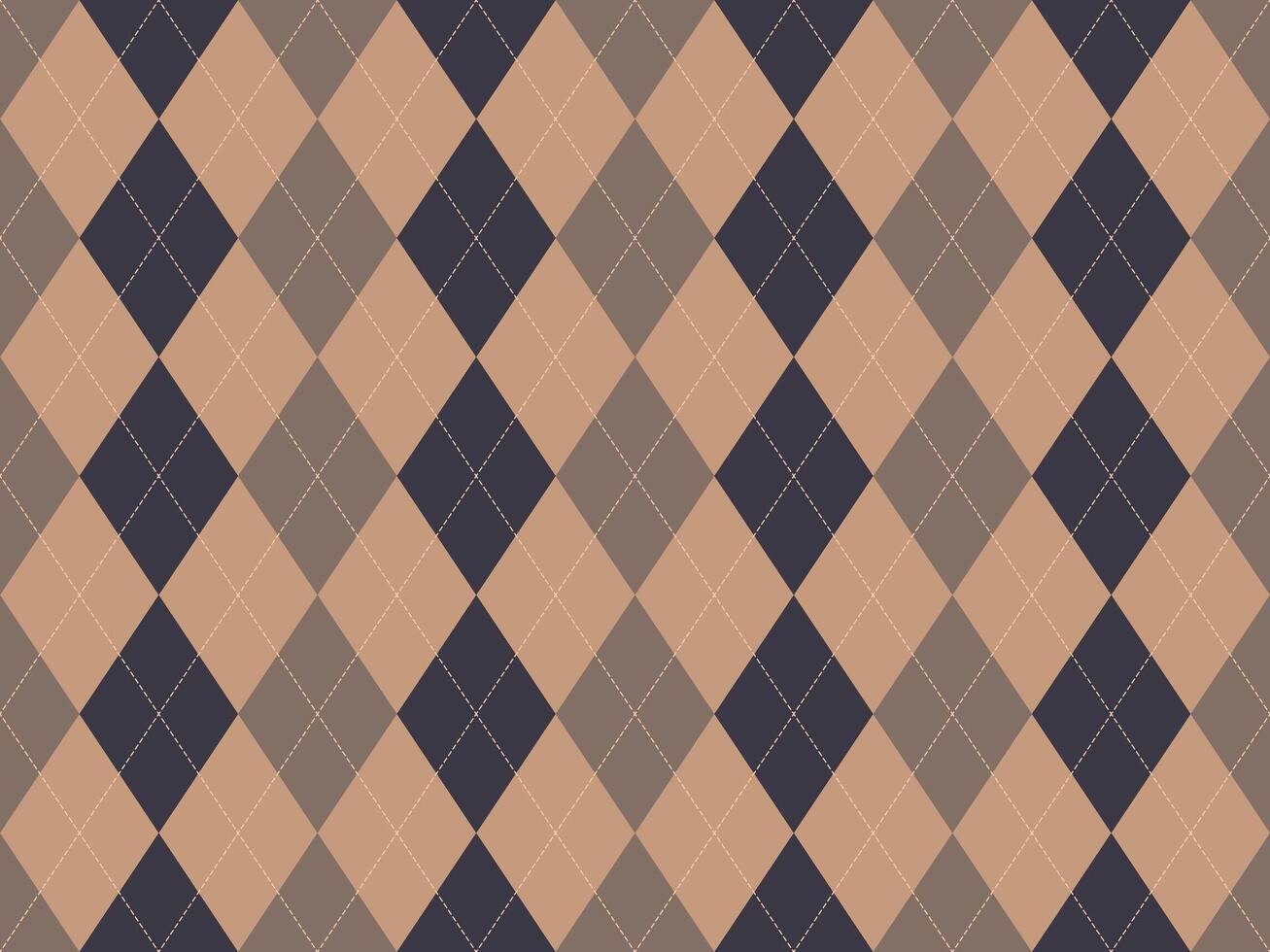 Elegant argyle pattern in muted earth tones. Perfect for backgrounds, textiles, or branding. This timeless design evokes sophistication and classic style. vector