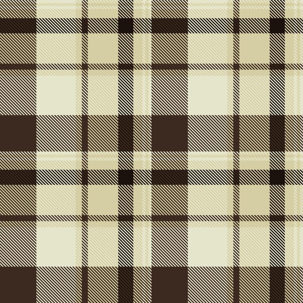 Elegant cream and brown plaid pattern. Perfect for textile designs, apparel, and website backgrounds. Subtle texture adds depth and sophistication. Evokes feelings of warmth and classic style. vector