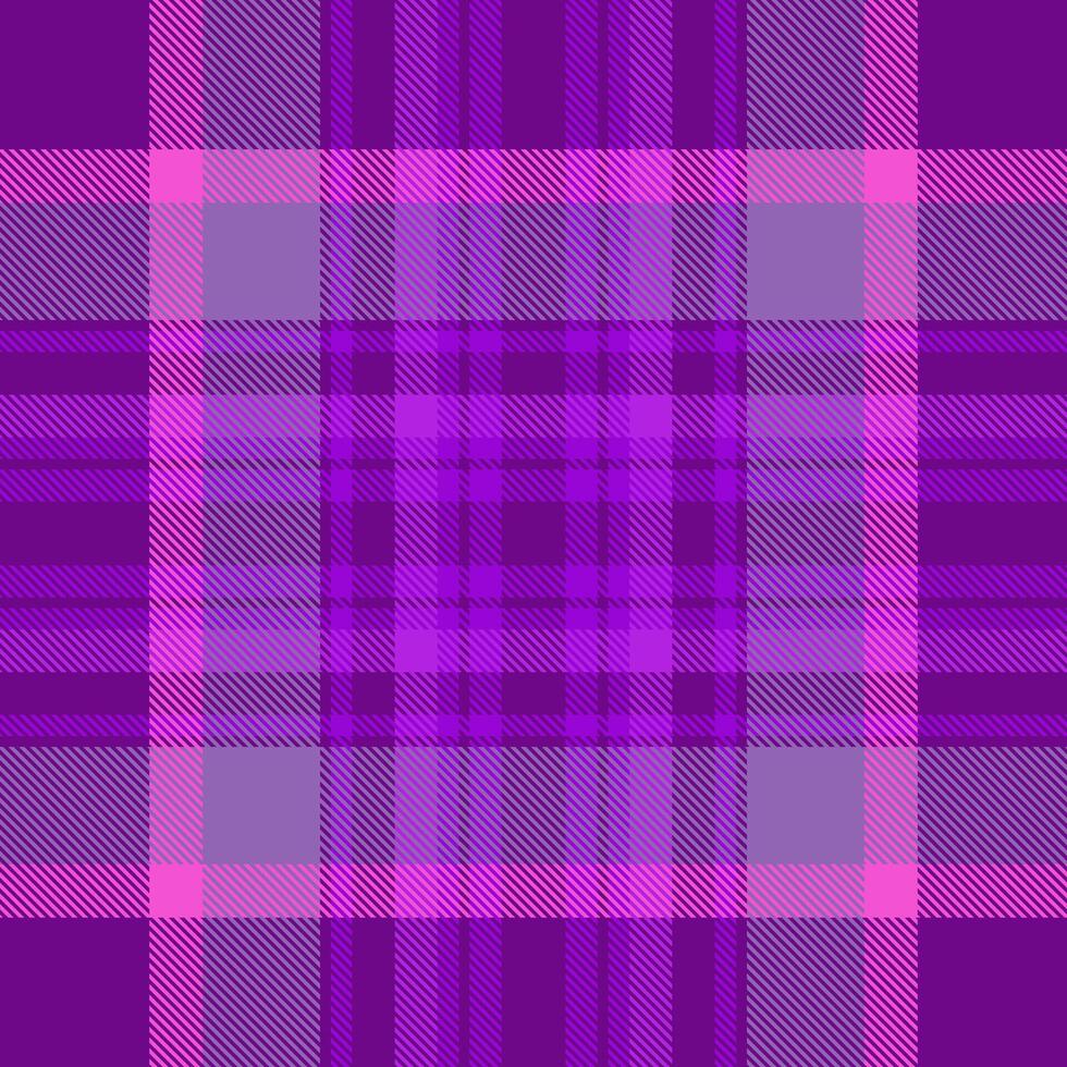 Mockup texture tartan check, fibrous pattern textile . Postcard background plaid seamless fabric in purple and violet colors. vector