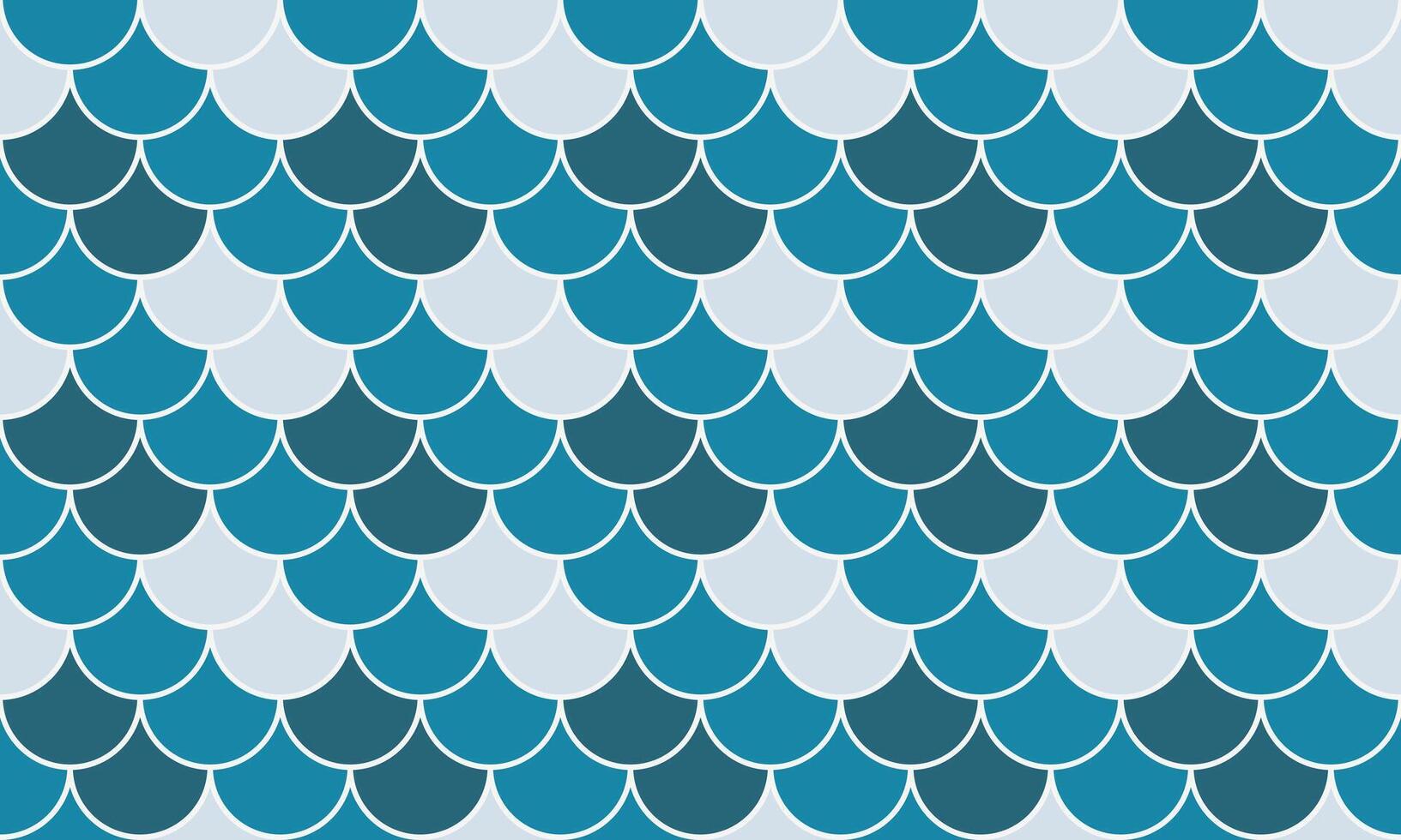 Abstract seamless pattern of overlapping teal and light blue scales. Perfect for website backgrounds, textile designs, or any project needing a subtle yet eyecatching texture. vector