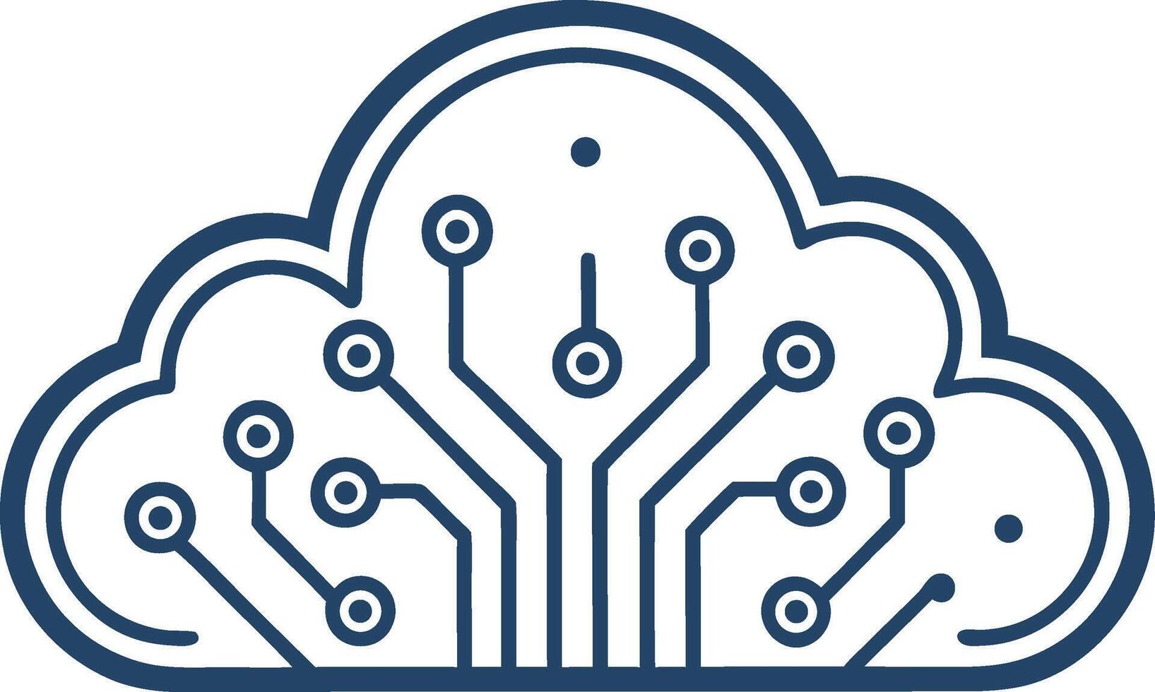 Cloud Computing Concept with Circuitry Design for Technology and Innovation Applications vector