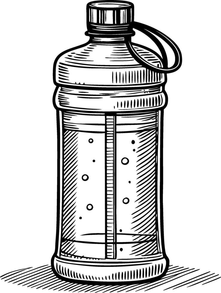 Stylish Water Bottle Illustration for Fitness and Outdoor Activities vector