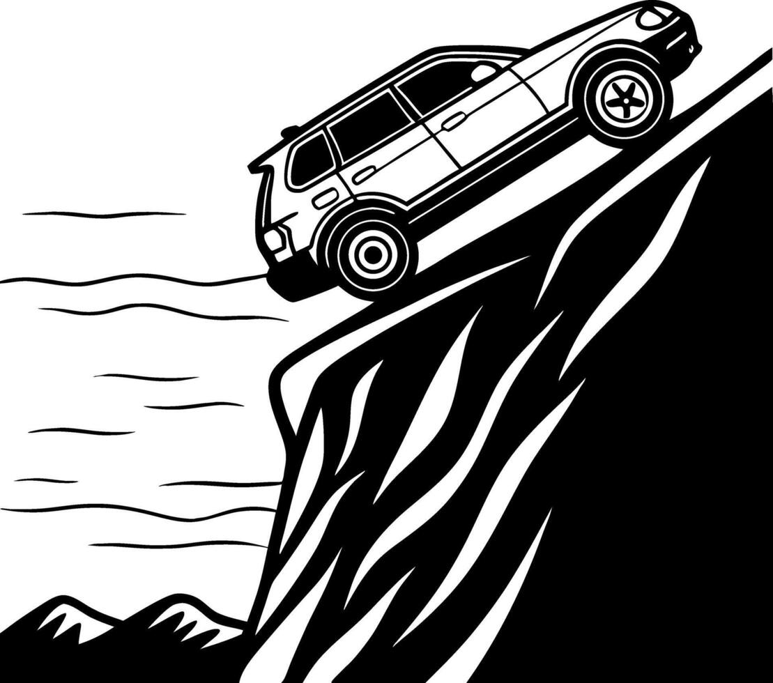 Adventure Vehicle Climbing Steep Mountain Slope for Outdoor Exploration and Travel Designs vector