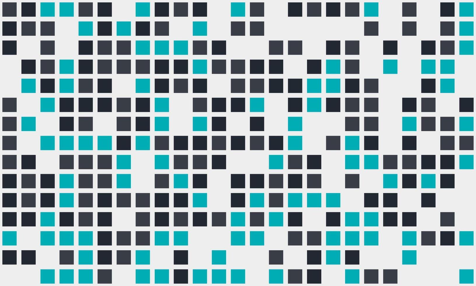 Abstract teal and grey square mosaic pattern. Perfect for tech, design, or corporate backgrounds, website banners, or presentations. vector