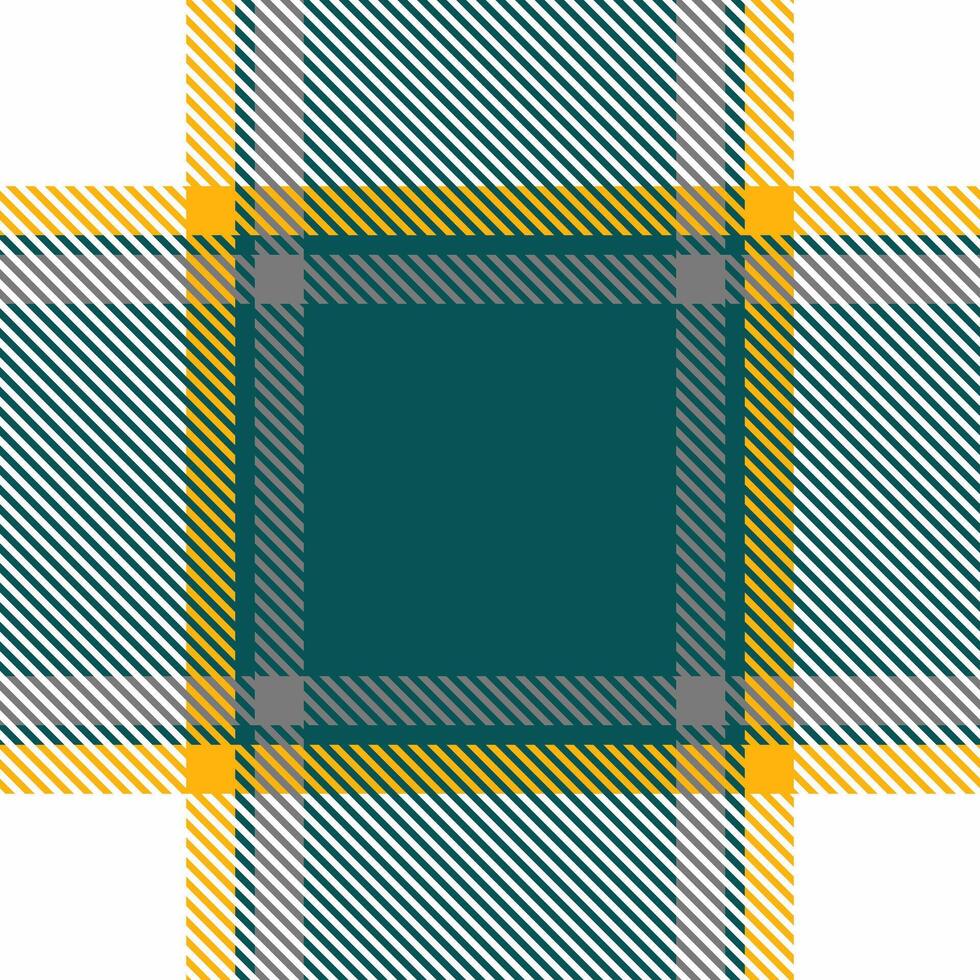 Stylish teal, gold, and gray plaid pattern. Perfect for textile design, website backgrounds, or fashion illustrations. vector
