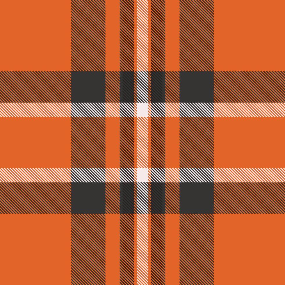 Damask pattern seamless tartan, string background check. 30s fabric plaid textile texture in orange and grey colors. vector