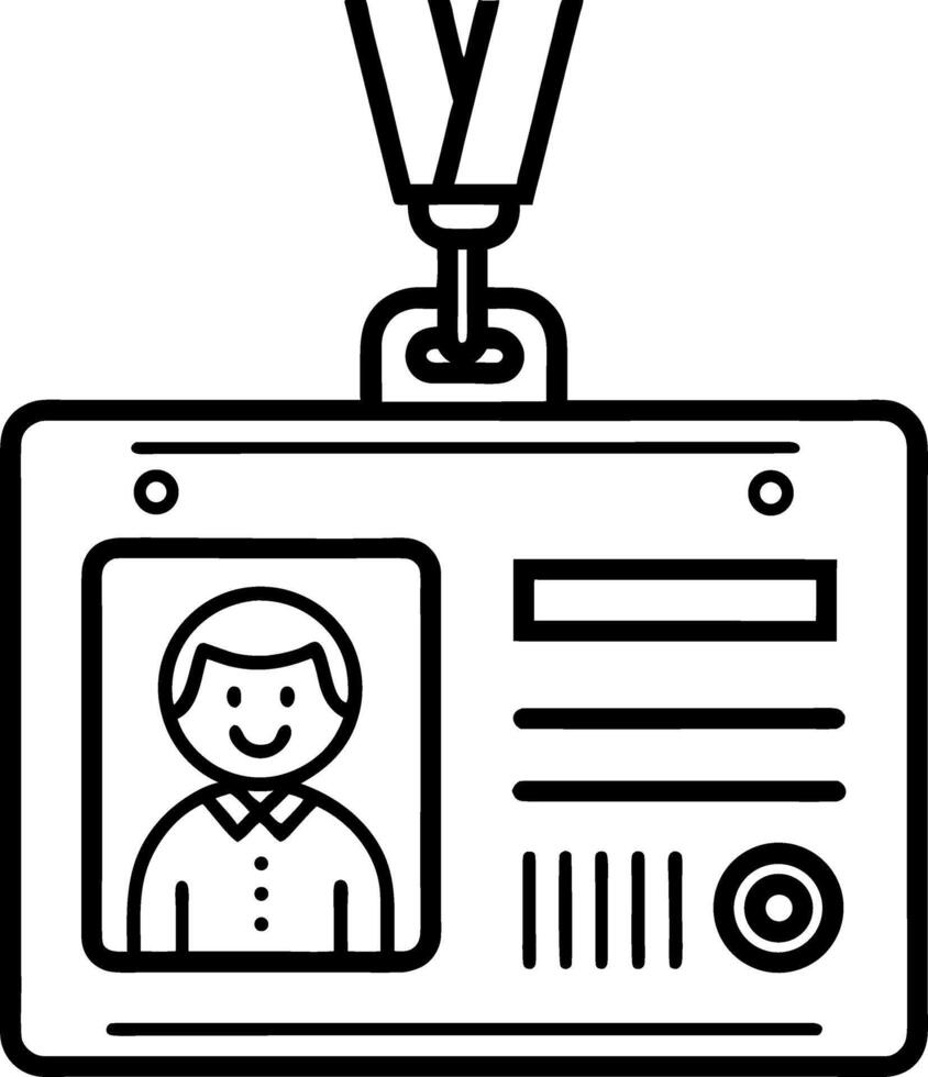 ID Badge Clip Art Featuring Friendly Character Profile for Business and Event Use vector
