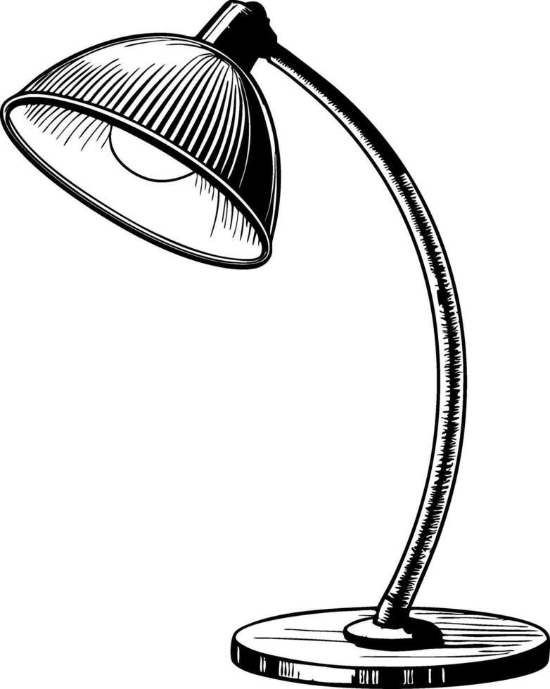 Elegant Desk Lamp Illustration for Home Decor and Creative Design Projects vector