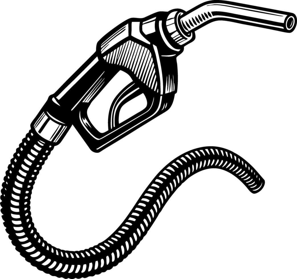 Realistic Fuel Pump Nozzle Illustration Ideal for Automotive Design and Creative Projects vector
